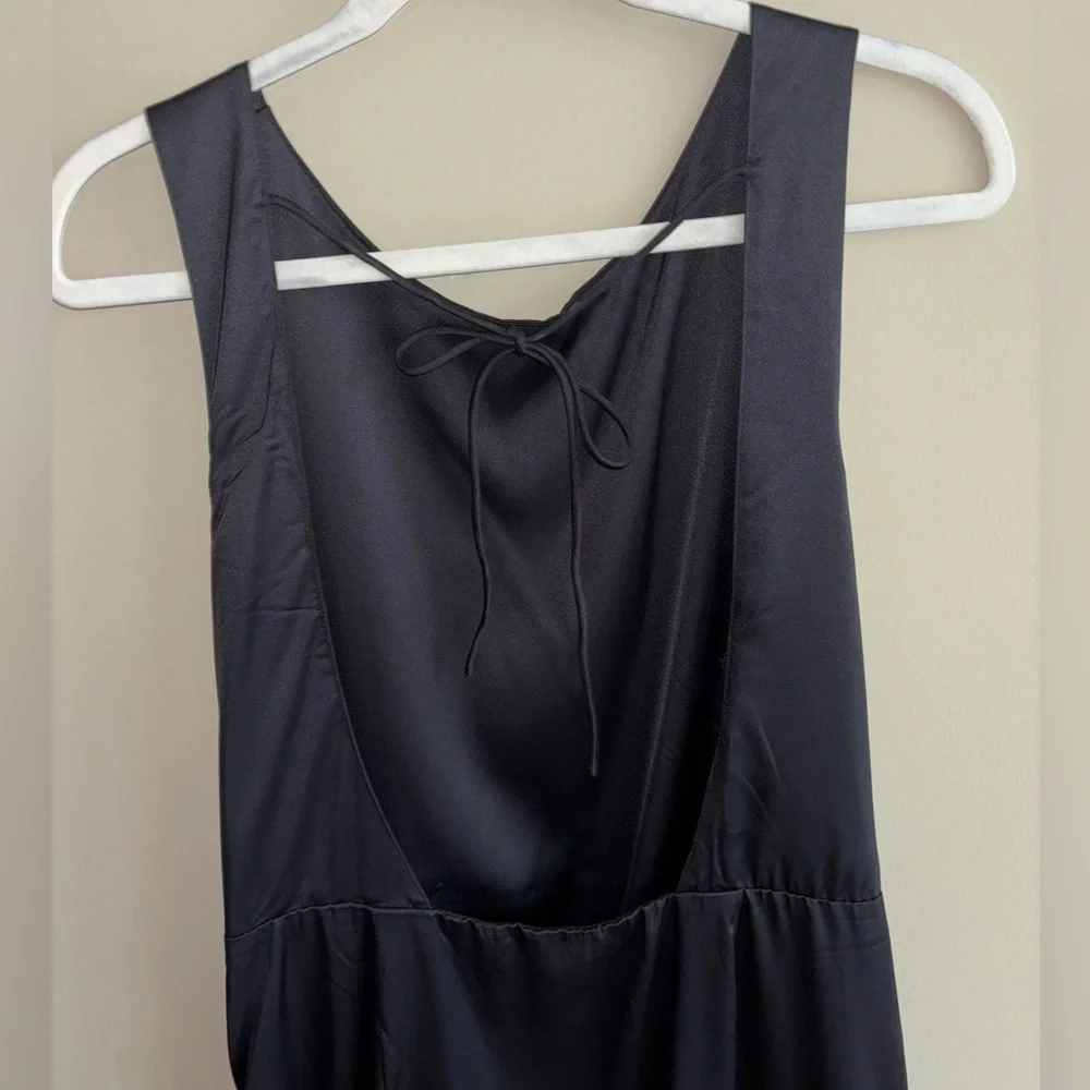 Abercrombie & Fitch Draped Skirt Satin Maxi Dress